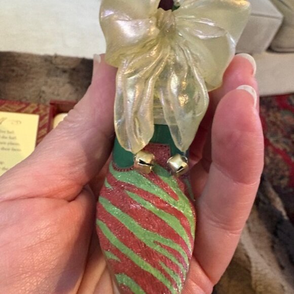 NIB Just the Right Shoe Christmas Eve Ball Boot 1st Annual #25220 Raine 2001 COA - Picture 4 of 11